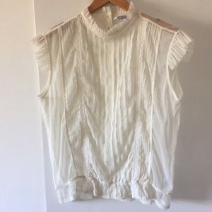 Great Lace Edwardian Style Layering Tank Mock Neck Size Large.